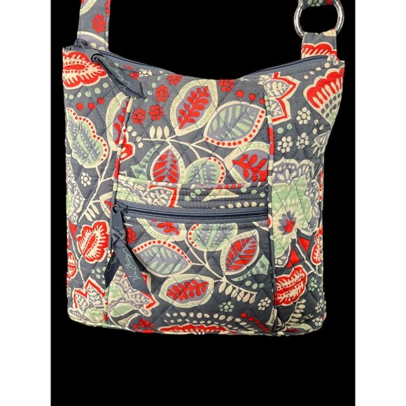 Vera Bradley Retired Green Floral Hipster Crossbody Bag - Adjustable Strap - Picture 4 of 9